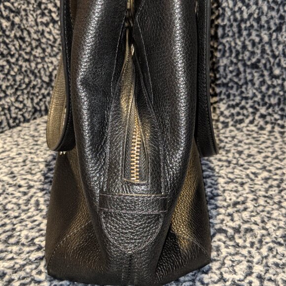 KATE SPADE NEW YORK LEILA LEATHER MEDIUM TOTE SHOULDER BAG $399 Black - Picture 7 of 16